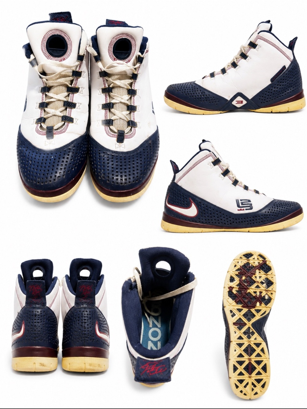 Nike Zoom LeBron Soldier II 2 White Navy Red Basketball Shoes Men’s Size 11